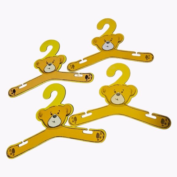 Vintage Build a Bear Yellow Blue Hangers Teddy Clothes Accessories Lot of 4 - Picture 1 of 3